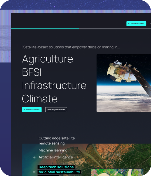 The SatSure website across desktop and mobile screens