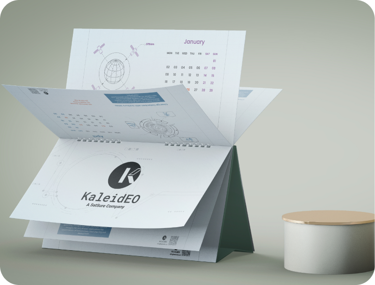 Calendar interface designs laid out as a blueprint